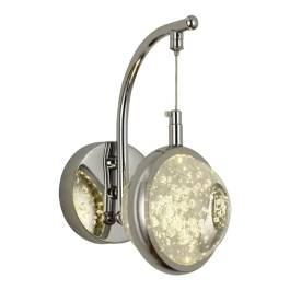 Arandela de Parede LED 3000K 7W Bivolt 20x12cm Metal e Cristal Cromado