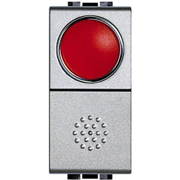 Pulsador C/ Difusor Luminoso Vermelho 10A 250V  - Tech