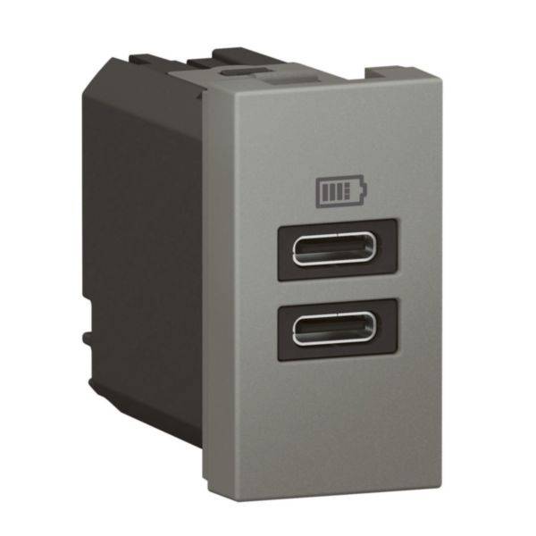 Carregador USB X2 C+C 3A 15W 1M Magnesio - Arteor