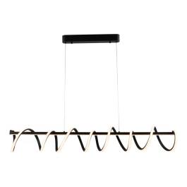 Pendente LED 3000K 125W Bivolt 18x120x18cm Metal e Silicone Preto