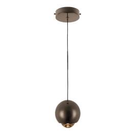 Pendente LED 3000K 7W Bivolt Ø10cm Metal e Vidro Preto