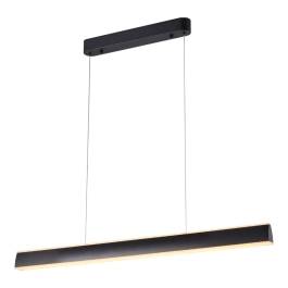 Pendente LED Linear 3000K 60W Bivolt 100x3,5cm Metal e Acrílico Preto