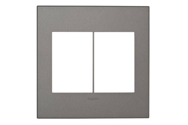 Placa 3+3 Postos 4X4 Quadrados Magnesium Arteor