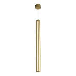 Pendente LED Retangular 3000K 37W Bivolt 100x8x8cm Metal e Acrílico Dourado