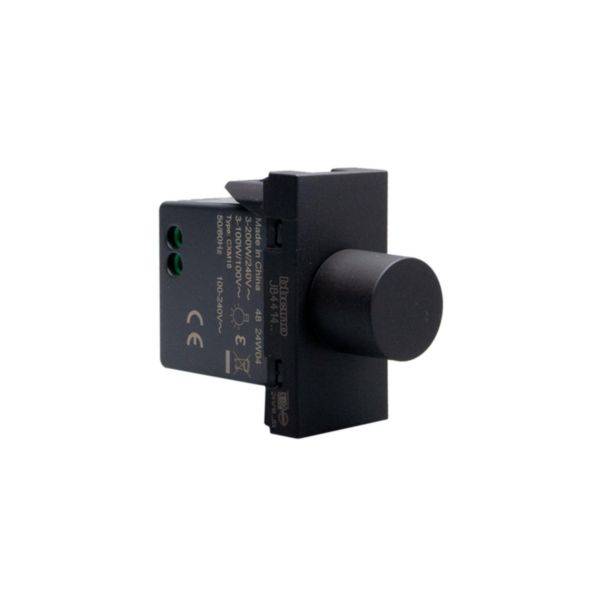 Matixgo - Dimmer rotativo universal 1M preto - Montagem encastrada - Compatível LED - Tensão nominal 100-240V