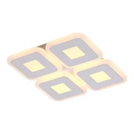 Plafon de Sobrepor LED Quadrado 3000K 48W Bivolt 27x27x5cm Metal e Acrílico Branco