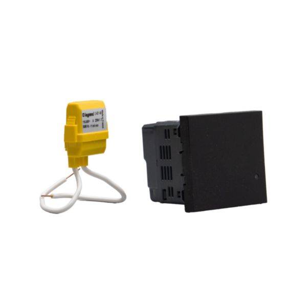 Matixgo - Dimmer universal conectado s/neutro 75W 2 modulos preta - Controle por voz - Compatível LED - Instalação sem neutro