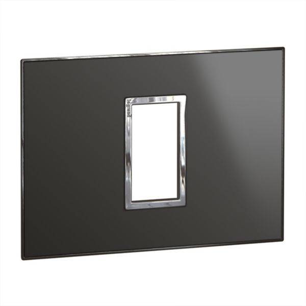 Placa 1 Posto 4X2 Quadrados Black Reflective Arteor