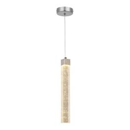 Pendente LED 3000K 5W Bivolt 30x3,5x3,5cm Metal e Cristal Cromado