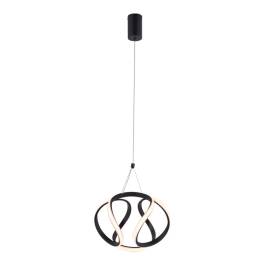 Pendente LED 3000K 39W Bivolt Ø20cm Metal e Silicone Preto