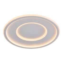 Plafon de Sobrepor LED Redondo 3000K 49W Bivolt Ø40cm Metal e Silicone Branco