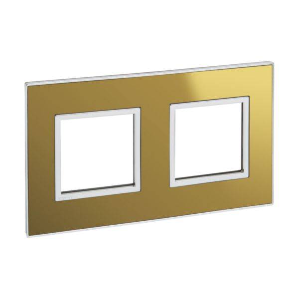 Placa 2X2 Módulos Quadrados Gold Reflective Arteor