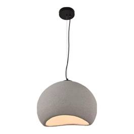 Pendente Ø40x30cm Metal e Resina Concreto