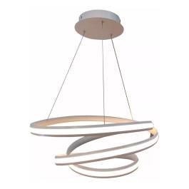 Pendente LED 3000K 56W Bivolt Ø50x27cm Metal e Silicone Branco
