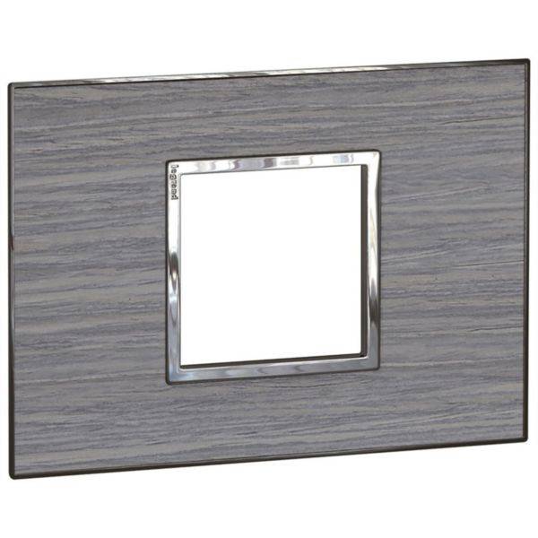 Placa 2 Postos 4X2 Quadrados Grey Oak Arteor