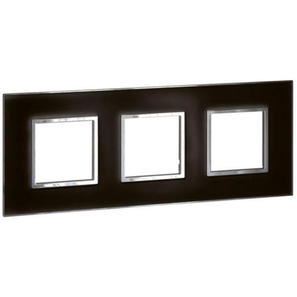 Arteor - Placa 3x2 modulos quadrados - Espelho preto - Instalação à face - IP40