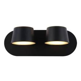 Arandela de Parede LED 3000K 28W Bivolt 12x26cm Metal e Acrílico Preto