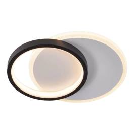 Arandela de Parede LED 3000K 20W Bivolt 24x24x5cm Metal e Silicone Branco e Preto