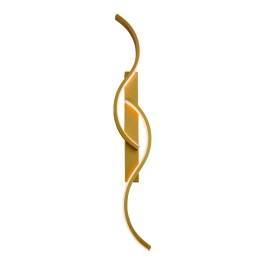 Arandela de Parede LED 3000K 20W Bivolt 74x5x11cm Metal e Silicone Dourado