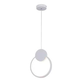Pendente LED Redondo 3000K 12W Bivolt Ø20x26cm Metal e Silicone Branco