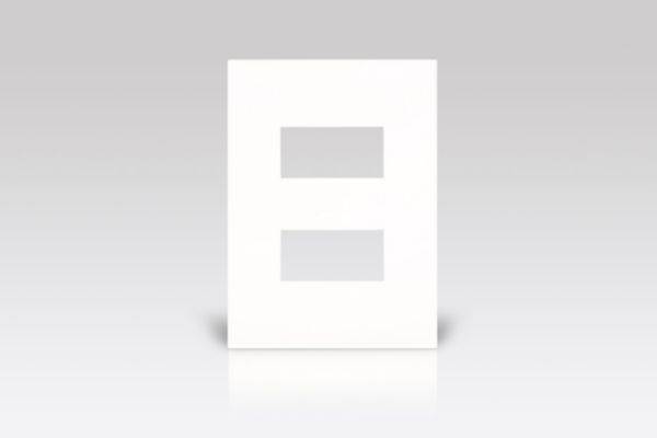 Placa 1+1 Postos 4X2 Quadrados White Arteor
