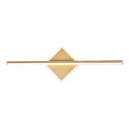 Arandela de Parede LED 3000K 38W Bivolt 20x60x5,5cm Metal e Silicone Dourado