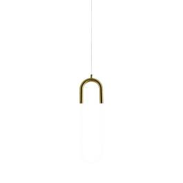 Pendente LED 3000K 22W Bivolt 50xØ14cm Metal e Acrílico Bronze