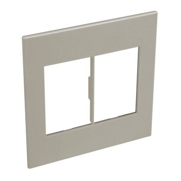 Placa 3+3 Postos 4X4 Quadrados Champagne Arteor