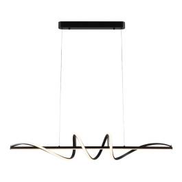 Pendente LED 3000K 75W Bivolt 120x20cm Alumínio e Silicone Preto