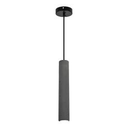 Pendente Cilíndrico Ø6x35cm Metal e Concreto Cinza