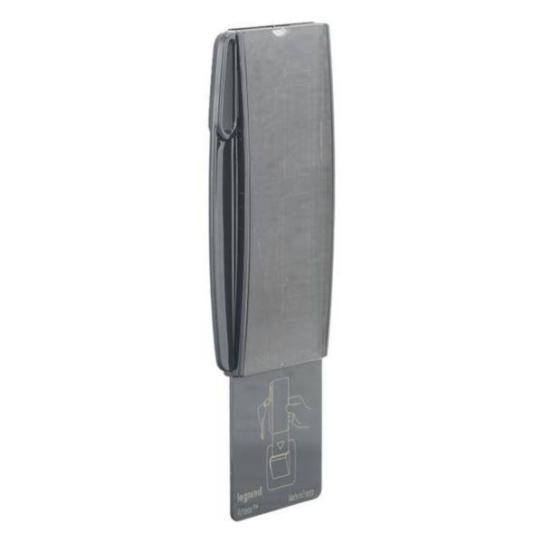 Arteor - Chave interruptor por cartão magnésio - Para hotéis - Porta-etiqueta para identificação - Dimensões 55x140x10,5mm
