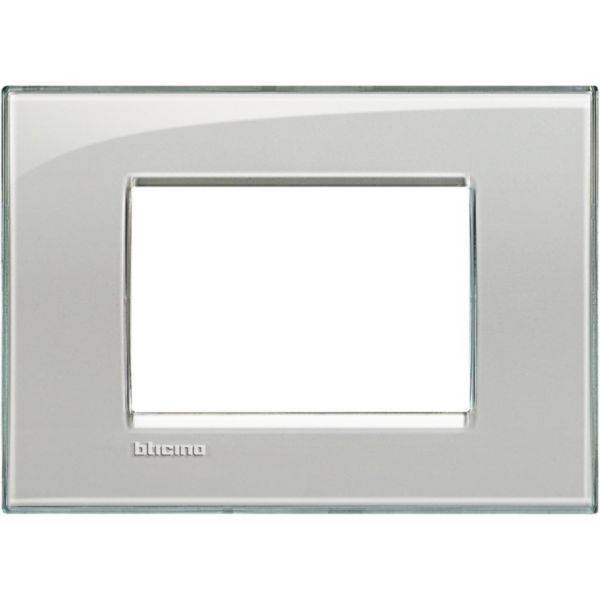 Placa Quadrada 3 Postos 4X2 - Grigio Ghiaccio