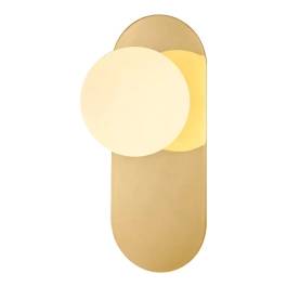 Arandela de Parede 30x12cm Metal e Vidro Dourado e Fosco