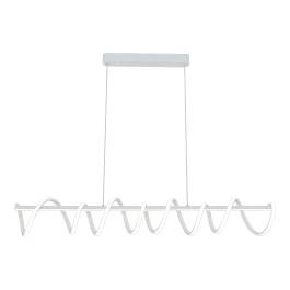 Pendente LED 3000K 125W Bivolt 120x18cm Metal e Silicone Branco