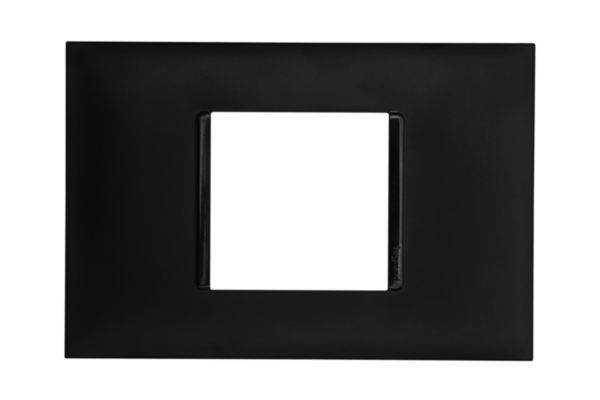 Placa 2 Postos 4X2 Preta - Pial Plus+