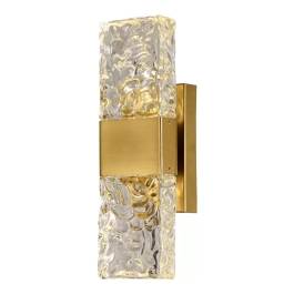 Arandela de Parede LED 3000K 6W Bivolt 30x9x9cm Metal e Cristal Bronze