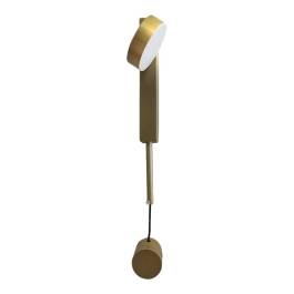 Arandela de Parede LED 3000K 7W Bivolt 28x8cm Metal e Acrílico Dourado
