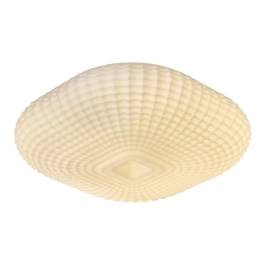 Plafon de Sobrepor LED 3000K 24W Bivolt 40x40x14cm Metal e Vidro Branco