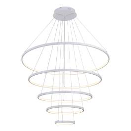 Pendente LED Redondo 3000K 188W Bivolt Ø100cm Metal Branco