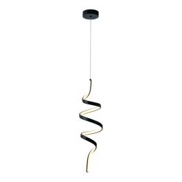 Pendente LED 3000K 29W Bivolt Ø16x55cm Metal e Silicone Preto