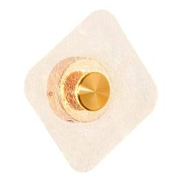 Arandela de Parede LED Redondo 3000K 4W Bivolt Ø20cm Metal e Acrílico Dourado