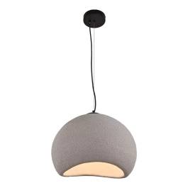 Pendente Ø30cm Metal e Resina Cinza