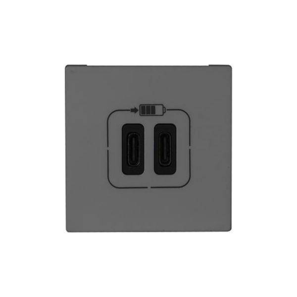 Carregador 2X USB Tipo C+C 3A 2M Cinza - Pial Plus+
