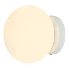 Arandela de Parede Redondo Ø18x12cm Metal e Vidro Branco e Fosco