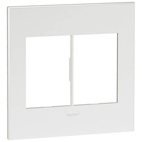 Arteor - Placa 3+3 postos 4x4 quadrados - 2x3 modulos - Plástico branco - Fecho rápido