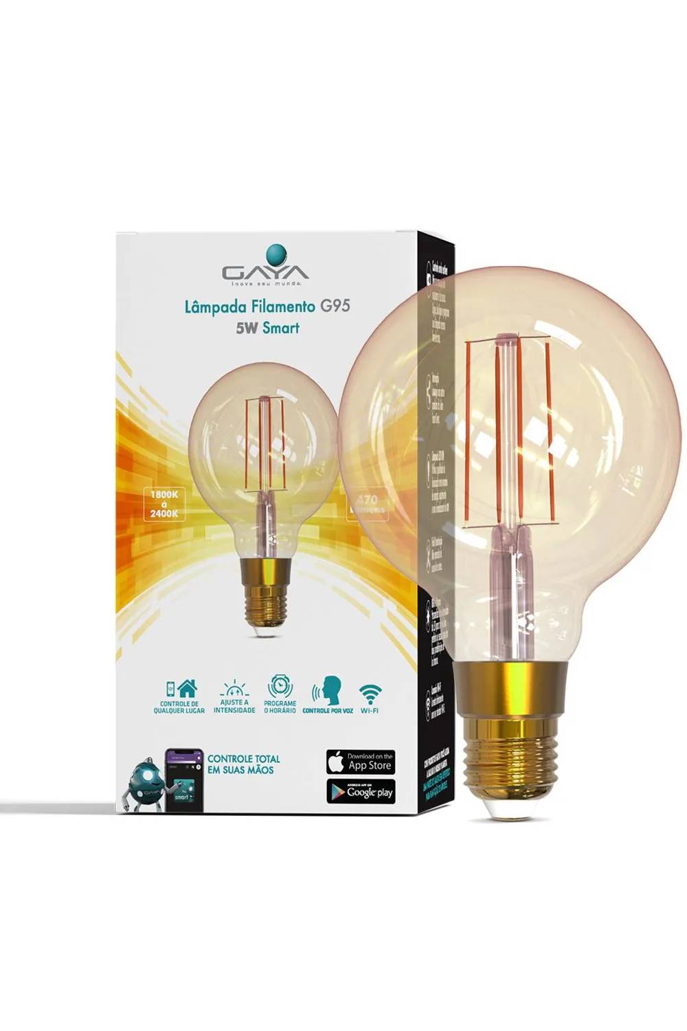 LÂMPADA  FILAMENTO G95 SMART 5W