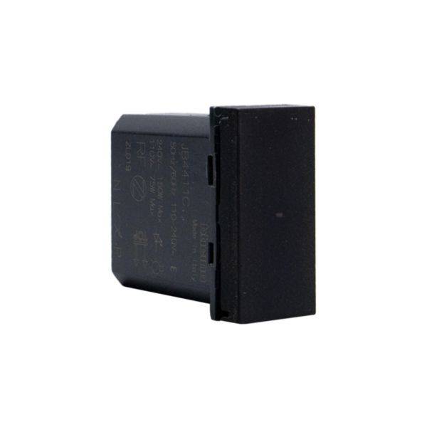 Matixgo - Dimmer universal conectado c/neutro 75W 1M preta - Controle por voz - Compatível LED - Montagem embutida