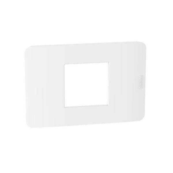 Matixgo - Placa 2 postos 4x2inches branca - Termoplástico halogen free - Acabamento brilhante - Resistência IK04