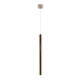 Pendente LED 3000K 5W Bivolt 40x3,2cm Metal e Acrílico Dourado