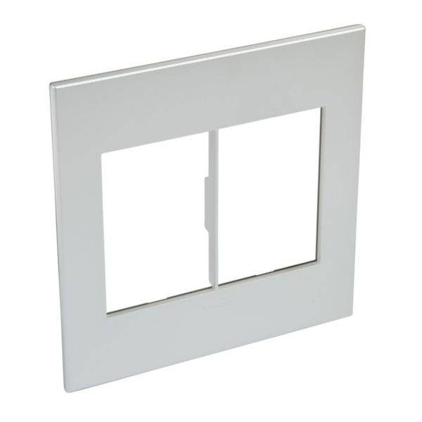 Placa 3+3 Postos 4X4 Quadrados Soft Alu Arteor